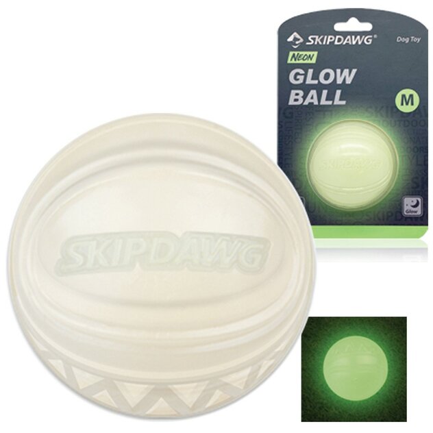 GiGwi Skipdawg Neon Glow Ball veľkosť M 6,4 cm 00-